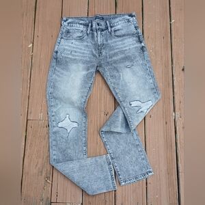 Lucky Brand 110 Slim Men’s Jeans Black Distressed  W: 31 L: 32